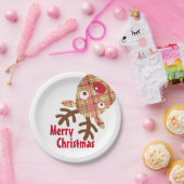 Frohe Weihnachten Whimsical Rentier Pappteller (Party)