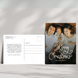 Frohe Weihnachten Whimsical Schrift Familien Foto