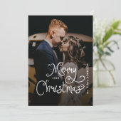 Frohe Weihnachten Whimsical Script Benutzerdefinie (Stehend Vorderseite)