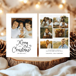 Frohe Weihnachten Whimsical Script Familie 7 Fotos