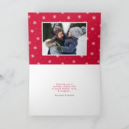 Frohe Weihnachten Whimsical Script-Foto (Innenseite)