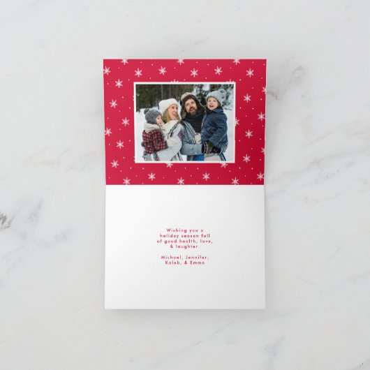 Frohe Weihnachten Whimsical Script-Foto (Innenseite)