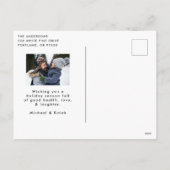 Frohe Weihnachten Whimsical Script-Foto (Rückseite)