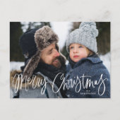 Frohe Weihnachten Whimsical Script-Foto (Vorderseite)