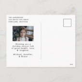 Frohe Weihnachten Whimsical Script-Foto (Rückseite)