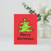 Frohe Weihnachten Whimsical Tree Postkarte (Stehend Vorderseite)