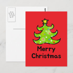 Frohe Weihnachten Whimsical Tree  Postkarte
