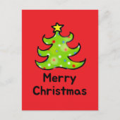 Frohe Weihnachten Whimsical Tree Postkarte (Vorderseite)