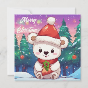Frohe Weihnachten White Baby Polar Bär