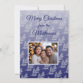 Frohe Weihnachten White Branches Blue Foto