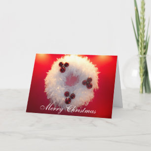 Frohe Weihnachten White Feather Wreath Extravagant