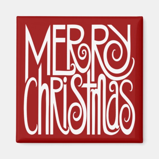 Frohe Weihnachten White Magnet (Vorne)