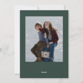 Frohe Weihnachten White Script 3 Foto Collage (Rückseite)