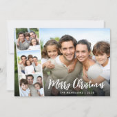 Frohe Weihnachten White Script Foto-Streifen (Vorderseite)
