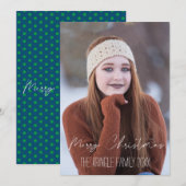 Frohe Weihnachten White Script Typografie (Vorne/Hinten)