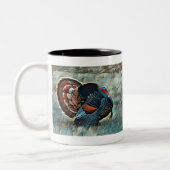 Frohe Weihnachten Wild Türkei Zwei-Tone-Kaffee-Tas Zweifarbige Tasse (Links)