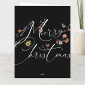 Frohe Weihnachten Wilde Blume Feiertag Gruß Karte (Rückseite)