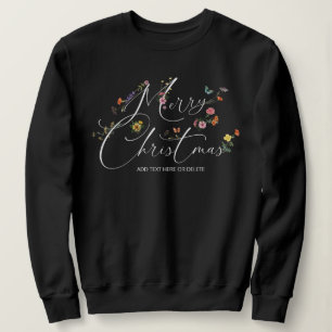 Frohe Weihnachten Wilde Blume Urlaub Moderne Hübsc Sweatshirt