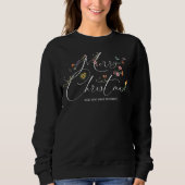 Frohe Weihnachten Wilde Blume Urlaub Moderne Hübsc Sweatshirt (Vorderseite)