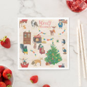 Frohe Weihnachten Wildlife Fun Serviette (Beispiel)