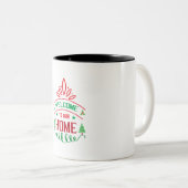 Frohe Weihnachten Willkommen auf meiner Zuhause Zweifarbige Tasse (VorderseiteRechts)