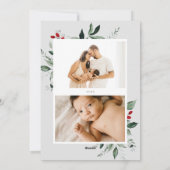 Frohe Weihnachten Winter Berry Botanisches Foto (Rückseite)