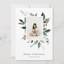 Frohe Weihnachten Winter Berry Botanisches Foto