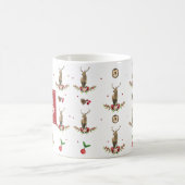Frohe Weihnachten Winter Deer Muster Personalisier Kaffeetasse (Mittel)