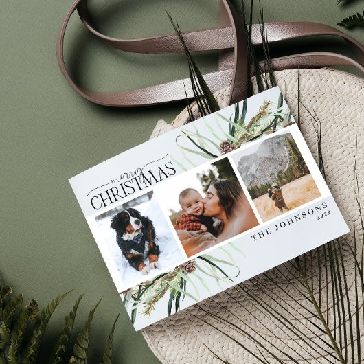 Frohe Weihnachten Winter Dusty Calligraphy Botanic