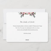 Frohe Weihnachten Winter florale Goldgrenze Foto (Rückseite)