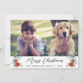 Frohe Weihnachten Winter Florals 4 Foto (Vorderseite)