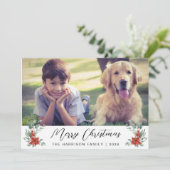 Frohe Weihnachten Winter Florals 4 Foto (Stehend Vorderseite)