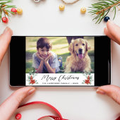 Frohe Weihnachten Winter Florals Foto