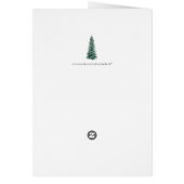 Frohe Weihnachten Winter florals Füchse Urlaubskar (Hinten)