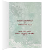 Frohe Weihnachten Winter florals Füchse Urlaubskar (Innen (Rechts))