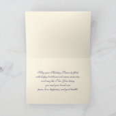 Frohe Weihnachten. Winter Pariser Szene Feiertagskarte (Innenseite)