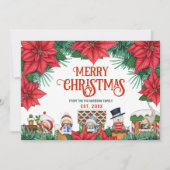 Frohe Weihnachten Winter Poinsettia Red Custom Fot (Vorderseite)