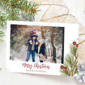 Frohe Weihnachten Winter Red Holly Berries 1 Foto