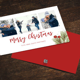 Frohe Weihnachten Winter Red Holly Berries 3 Foto