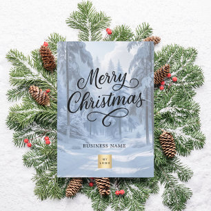 Frohe Weihnachten Winter Schnee Geschäft Logo