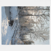 Frohe Weihnachten Winter Wonderland Fleece Blanket (Vorderseite (Horizontal))
