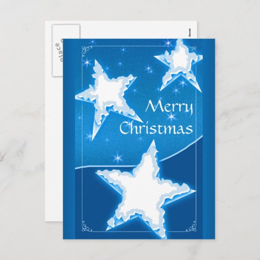 Frohe Weihnachten | Winterdekorative Sterne (Vorne/Hinten)