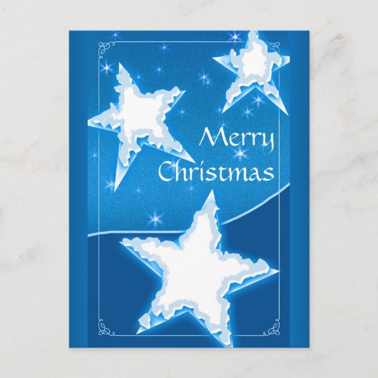 Frohe Weihnachten | Winterdekorative Sterne (Vorderseite)