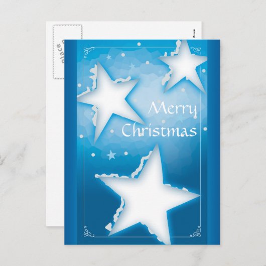 Frohe Weihnachten | Winterdekorative Sterne (Vorne/Hinten)