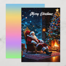Frohe Weihnachten Winterfest Weihnachtsmann Magie
