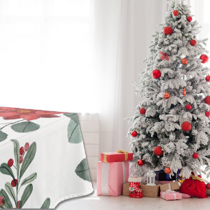 Frohe Weihnachten Winterfloristik Tischdecke