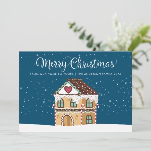 Frohe Weihnachten Winterurlaub Gingerbread (Stehend Vorderseite)