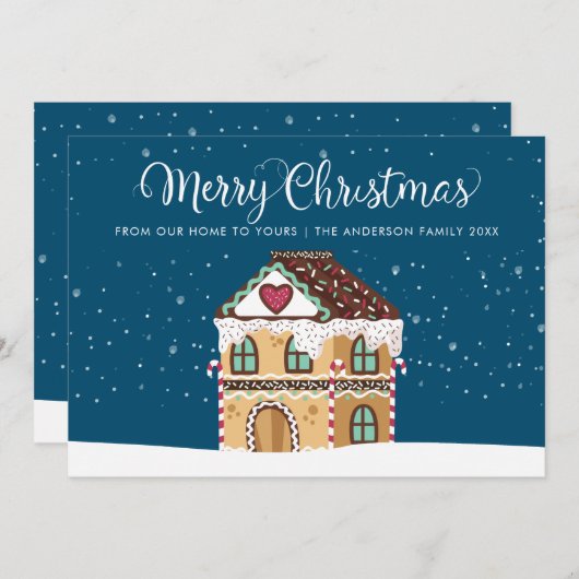 Frohe Weihnachten Winterurlaub Gingerbread (Vorne/Hinten)