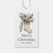 Frohe Weihnachten Winterurlaub Strumpf Geschenkanhänger (Vorderseite)