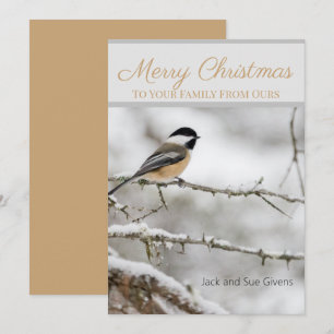 Frohe Weihnachten Wintervogel individuell 